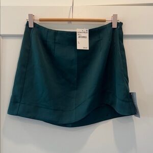 NWT NSR Forest Green Skater Mini Skirt